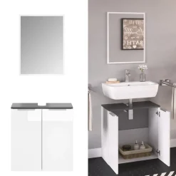 Badmöbel-Set Otis Weiß 2 Teile Vicco