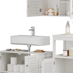 Badmöbel-Set Riad Weiß 3 Teile, Option 6 Vicco