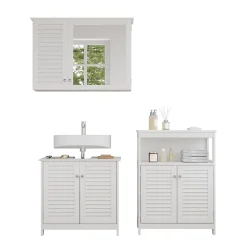 Badmöbel-Set Riad Weiß 3 Teile, Option 6 Vicco