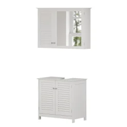Badmöbel-Set Riad Weiß 2 Teile Vicco