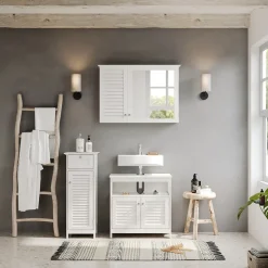 Badmöbel-Set Riad Weiß 3 Teile, Option 1 Vicco