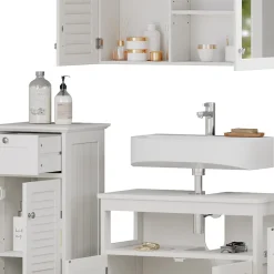 Badmöbel-Set Riad Weiß 3 Teile, Option 1 Vicco