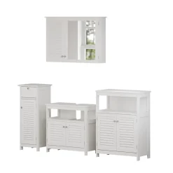 Badmöbel-Set Riad Weiß 4 Teile, Option 2 Vicco