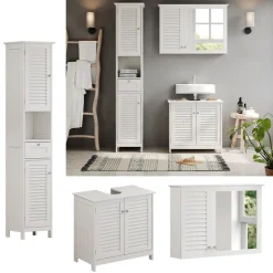 Badmöbel-Set Riad Weiß 3 Teile, Option 5 Vicco