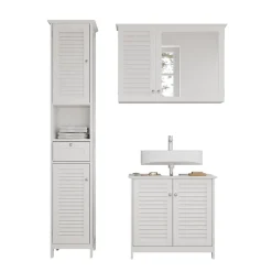 Badmöbel-Set Riad Weiß 3 Teile, Option 5 Vicco