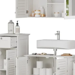 Badmöbel-Set Riad Weiß 4 Teile, Option 4 Vicco