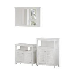 Badmöbel-Set Riad Weiß 3 Teile, Option 3 Vicco
