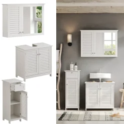 Badmöbel-Set Riad Weiß 3 Teile, Option 4 Vicco
