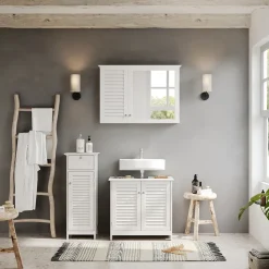 Badmöbel-Set Riad Weiß 3 Teile, Option 4 Vicco