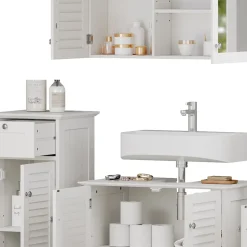 Badmöbel-Set Riad Weiß 3 Teile, Option 4 Vicco