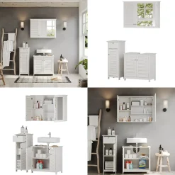 Badmöbel-Set Riad Weiß 3 Teile, Option 4 Vicco