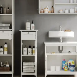 Badmöbel-Set Riad Weiß 4 Teile, Option 1 Vicco