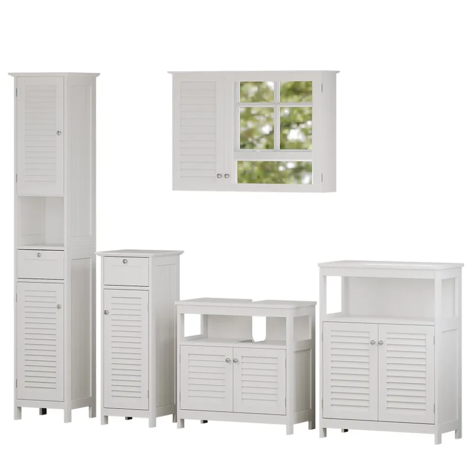 Badmöbel-Set Riad Weiß 5 Teile Vicco