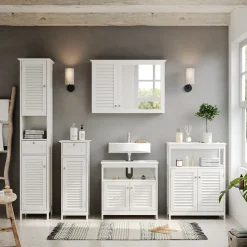 Badmöbel-Set Riad Weiß 5 Teile Vicco