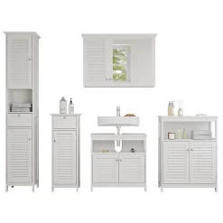 Badmöbel-Set Riad Weiß 5 Teile Vicco