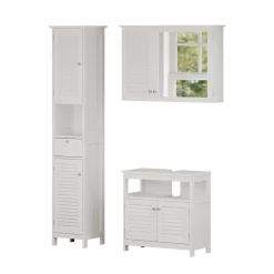 Badmöbel-Set Riad Weiß 3 Teile, Option 2 Vicco