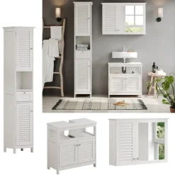 Badmöbel-Set Riad Weiß 3 Teile, Option 2 Vicco