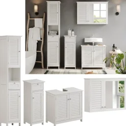 Badmöbel-Set Riad Weiß 4 Teile, Option 3 Vicco