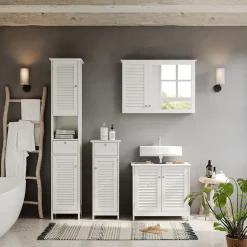 Badmöbel-Set Riad Weiß 4 Teile, Option 3 Vicco