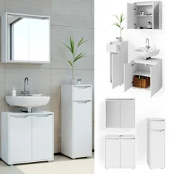 Badmöbel-Set Ruben Weiß 3 Teile Vicco