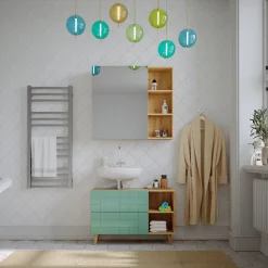 Badmöbel-Set Rudi Mintgrün 2 Teile Vicco