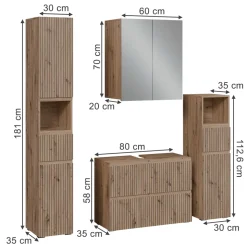 Badmöbel-Set Takumi Artisan 4 Teile Vicco