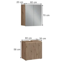 Badmöbel-Set Takumi Artisan 2 Teile Vicco