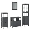 Badmöbel-Set Vilda Grau 4 Teile Vicco