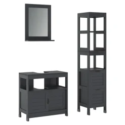 Badmöbel-Set Vilda Grau 3 Teile Vicco