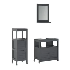 Badmöbel-Set Vilda Grau 3 Teile Vicco