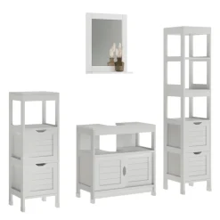 Badmöbel-Set Vilda Weiß 4 Teile Vicco