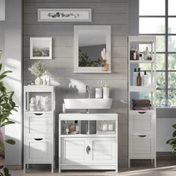 Badmöbel-Set Vilda Weiß 4 Teile Vicco