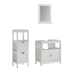 Badmöbel-Set Vilda Weiß 3 Teile Vicco