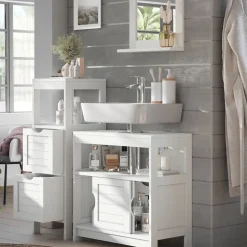 Badmöbel-Set Vilda Weiß 3 Teile Vicco