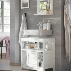 Badmöbel-Set Vilda Weiß 2 Teile Vicco