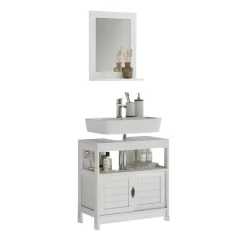 Badmöbel-Set Vilda Weiß 2 Teile Vicco