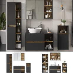 Badmöbel-Set Viola Anthrazit 4 Teile Vicco