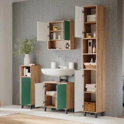 Badschrank Agasta Mintgrün 30 x 190.3 cm Vicco