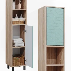 Badschrank Agasta Mintgrün 30 x 190.3 cm Vicco