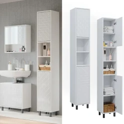 Badschrank Agasta Weiß 30 x 190.3 cm Vicco