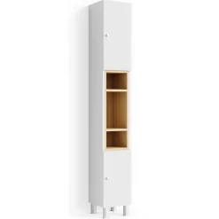 Badschrank Aquis Weiß 30 x 190 cm Vicco