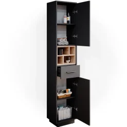 Badschrank Beatrice Anthrazit 38 x 190 cm Vicco