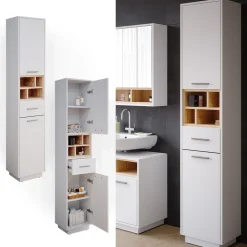 Badschrank Beatrice Weiß 38 x 190 cm Vicco