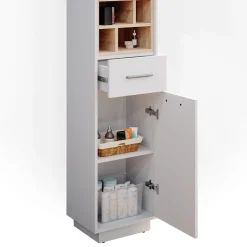 Badschrank Beatrice Weiß 38 x 190 cm Vicco