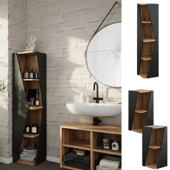 Badschrank Benno Anthrazit 31.6 x 70.5 cm mit 3 Ablagen Vicco