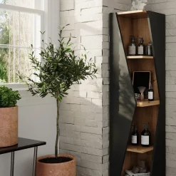 Badschrank Benno Anthrazit 31.6 x 70.5 cm mit 3 Ablagen Vicco