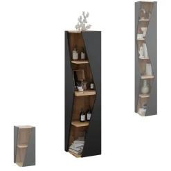 Badschrank Benno Anthrazit 31.6 x 70.5 cm mit 3 Ablagen Vicco