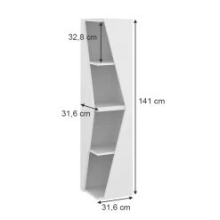 Badschrank Benno Weiß 31.6 x 70.5 cm mit 3 Ablagen Vicco