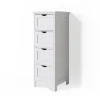 Badschrank Bianco Weiß 30 x 81 cm Vicco