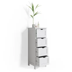Badschrank Bianco Weiß 30 x 81 cm Vicco